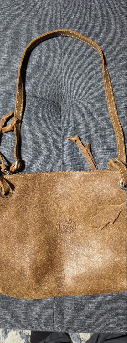 Vintage Roots Canada Edie Bag Tan Tribe Leather Crossbody Shoulder Bag